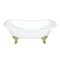 Aqua Eden Clawfoot Bathtubs, 71.63 L, 29.75 W, White/Polished Brass, Cast Iron VCT7DS7231NL2 - alternate 1